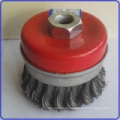 China factory  hefei  Higher Density and Longer brush life twisted knotted wire brush for cleaning welding finish